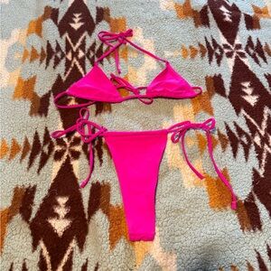 pink string bikini